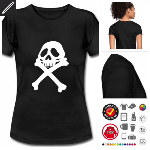 basic Totenkopf T-Shirt zu gestalten