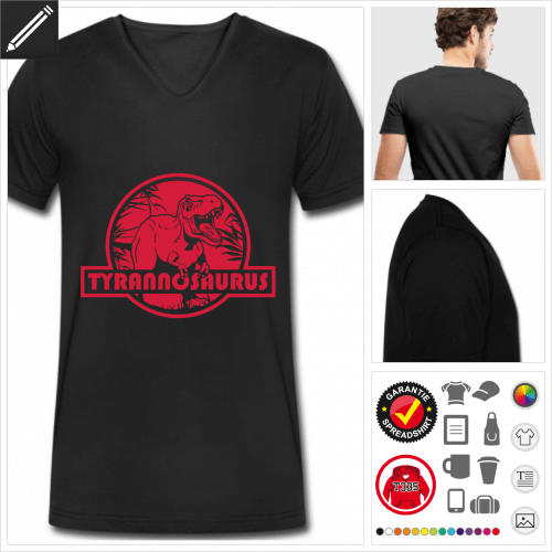 Tyrannosaurus T-Shirt fr Mnner selbst gestalten. Online Druckerei