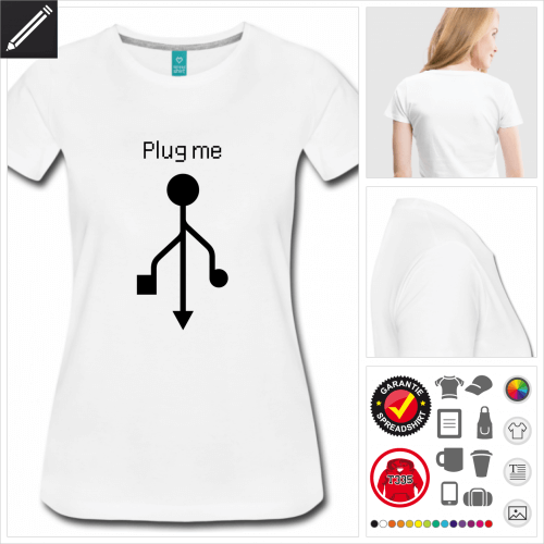 USB Kurzarmshirt online zu gestalten