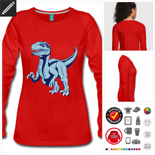 Velociraptor T-Shirt selbst gestalten. Druck ab 1 Stuck