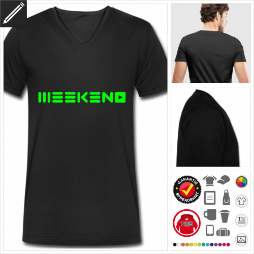 Wochenende T-Shirt fr Mnner online zu gestalten