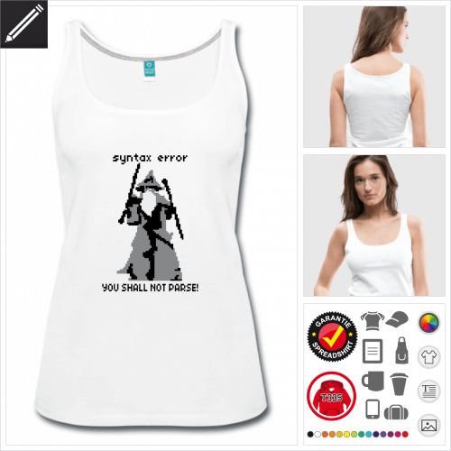 Nerd weisses Tank Top online zu gestalten