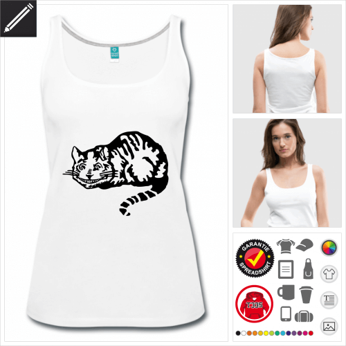 weisses Katzen T-Shirt online gestalten