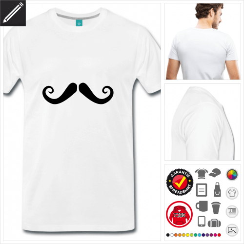 weisses Hipster T-Shirt personalisieren