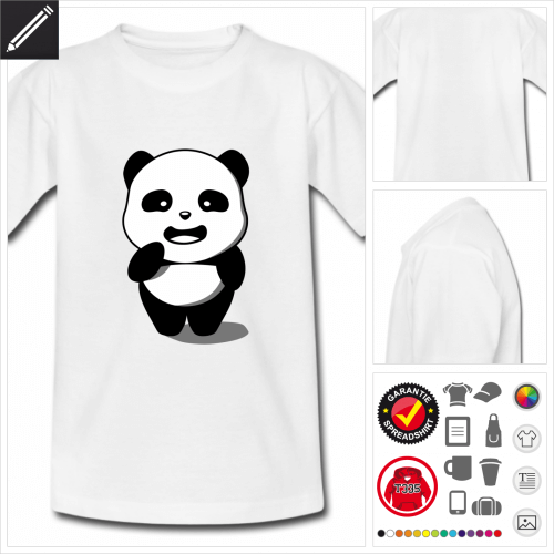 weisses Panda T-Shirt zu gestalten