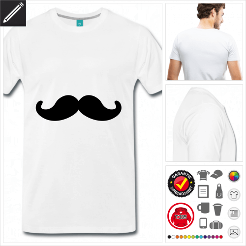 Mnner Hipster T-Shirt online zu gestalten