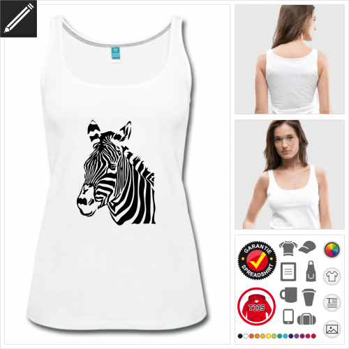 Wildtiere weisses Tank Top selbst gestalten