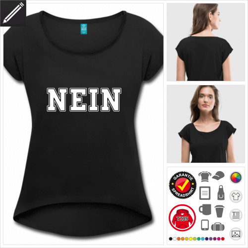 Frauen Nein T-Shirt online gestalten