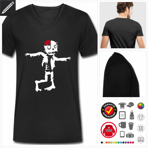 Zombies T-Shirt für Männer gestalten, Druck ab 1 Stuck