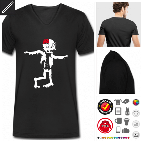 Zombies T-Shirt fr Mnner gestalten, Druck ab 1 Stuck