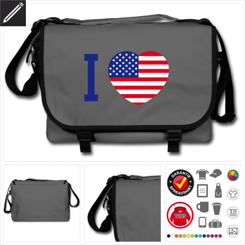 USA Tasche online zu gestalten