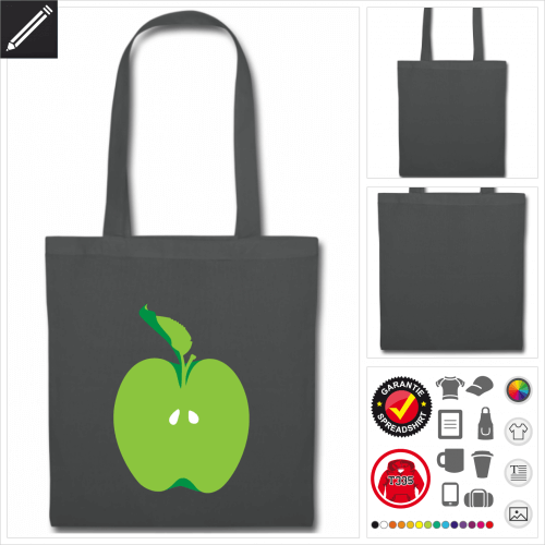 Apfel Stofftasche Griffen online Druckerei, hhe Qualitt