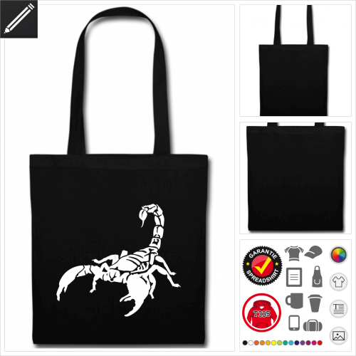 Skorpion Stofftasche selbst gestalten