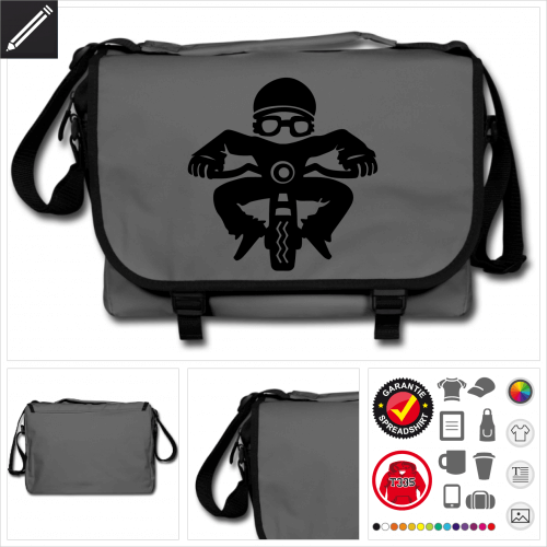 Bikers Schultasche selbst gestalten