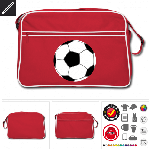 Retro Fuball Tasche online Druckerei, hhe Qualitt