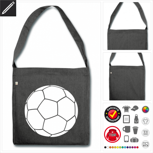 Shopper Fuball ball Tasche online gestalten