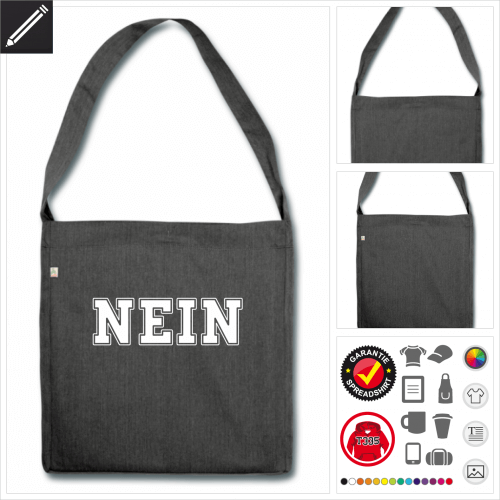 grosse Nein Shopper selbst gestalten. Online Druckerei