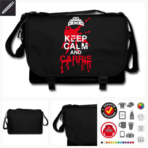 schwarze Halloween Tasche gestalten, Druck ab 1 Stuck