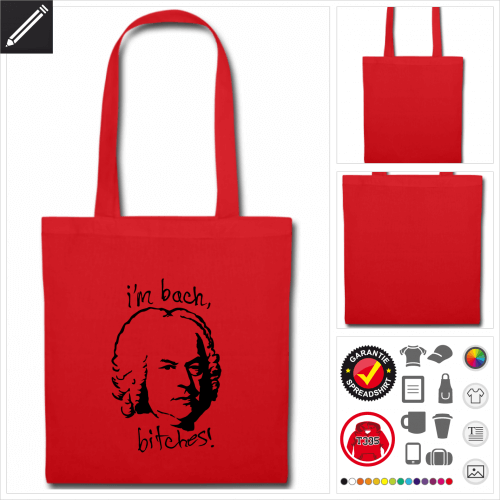 Bach Stofftasche zu gestalten