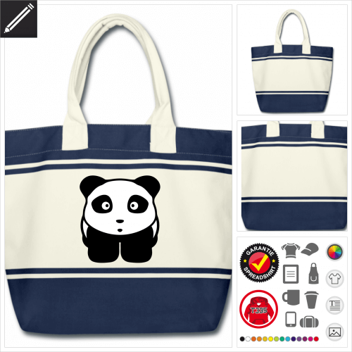 Pandabr Tasche gestalten, Druck ab 1 Stuck