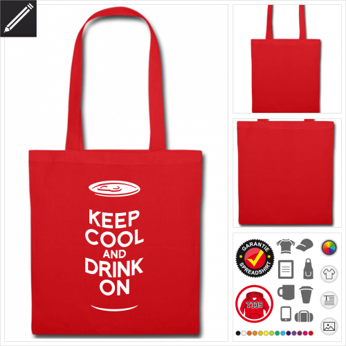 Keep calm Stofftasche zu gestalten