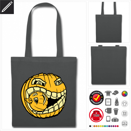 Kannibalischer Krbis Stofftasche selbst gestalten