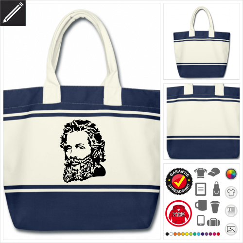 Herman Melville Schulltertasche selbst gestalten. Online Druckerei