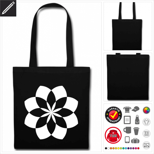 Lotosblume Shopper selbst gestalten. Druck ab 1 Stuck