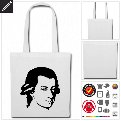 Mozart Stofftasche zu gestalten