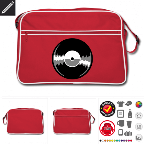 Retro Vinyl Tasche online zu gestalten