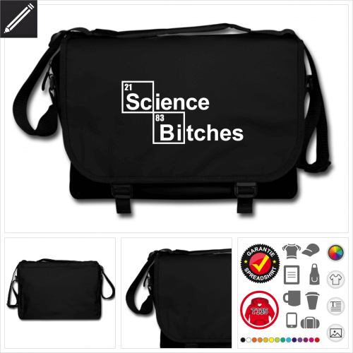 schwarze Science Bitches Tasche zu gestalten