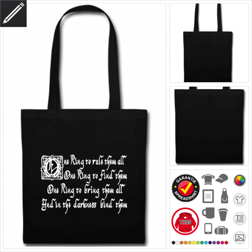 Tolkien Tasche mit Griffen online gestalten