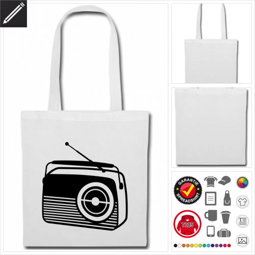 Radio Stofftasche zu gestalten