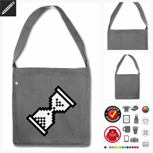 Shopper Pixelart Tasche selbst gestalten. Online Druckerei