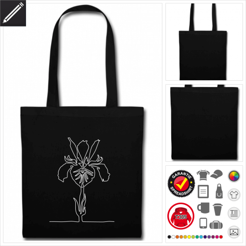 Blume Tasche mit Griffen online Druckerei, hhe Qualitt