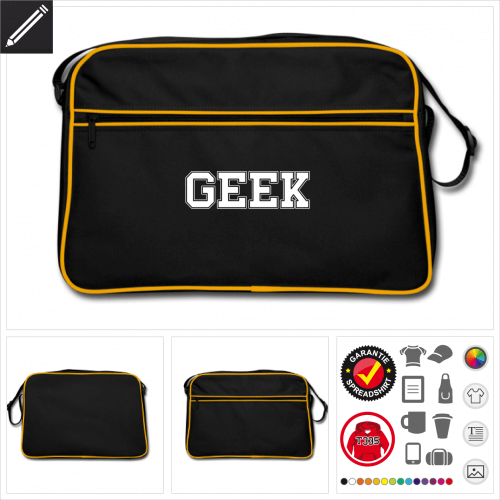 Retro Nerd Tasche online gestalten