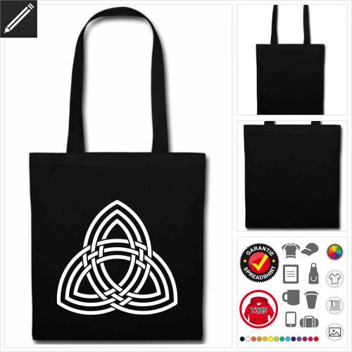 schwarze Thor Stofftasche selbst gestalten. Online Druckerei