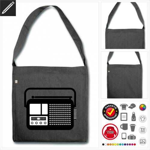 Shopper Radiogert Tasche selbst gestalten. Online Druckerei