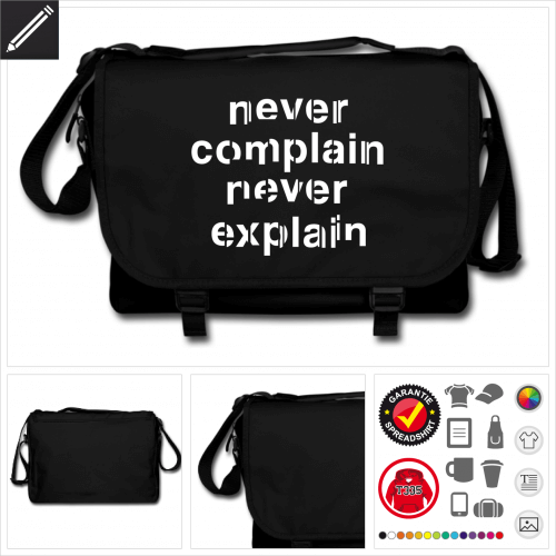 schwarze Nerver complain Tasche gestalten, Druck ab 1 Stuck