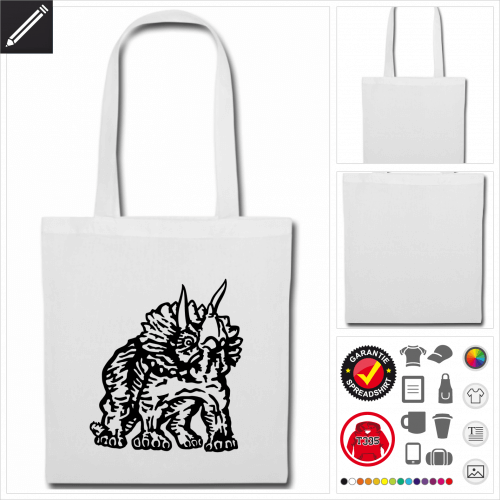 Triceratops Shopper selbst gestalten. Online Druckerei