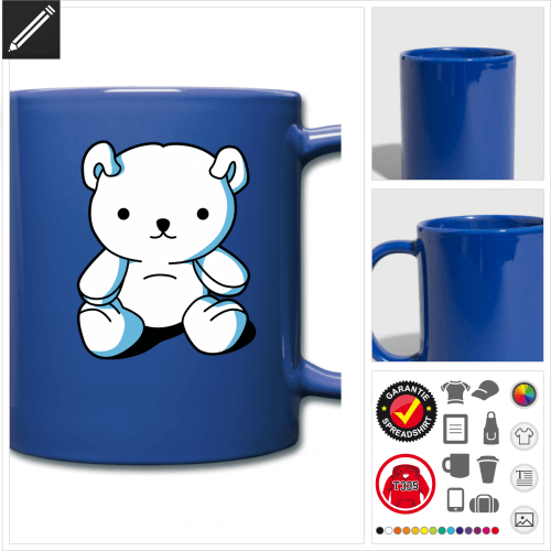 Teddybr Tasse gestalten, Druck ab 1 Stuck