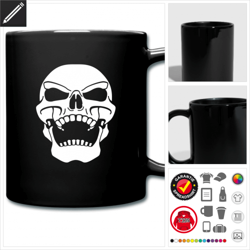 Totenkopf Tasse zu gestalten