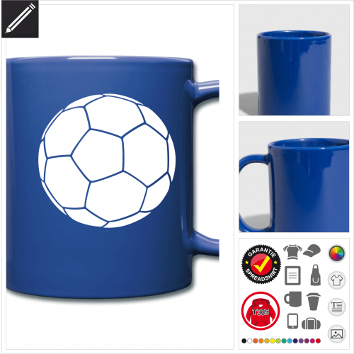 Fuball ball Tasse zu gestalten