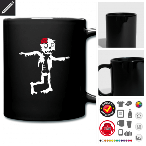 farbige Zombies Tasse online gestalten