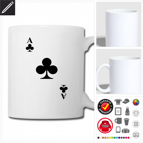 Karte Tasse online Druckerei, hhe Qualitt