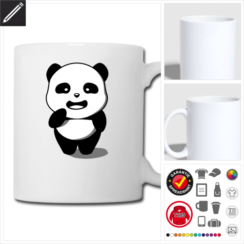 Panda Kawaii Tasse online zu gestalten