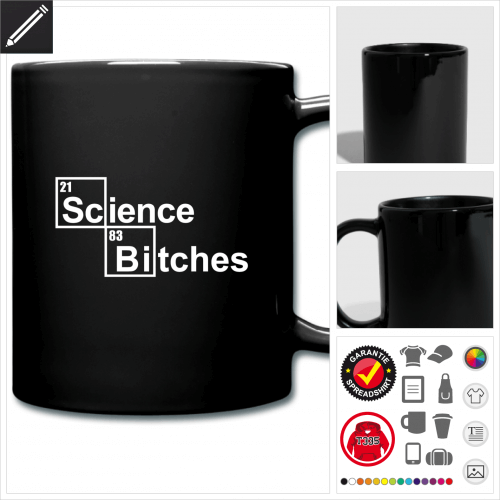 farbige Periodensystem Tasse personalisieren