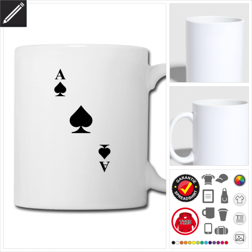 Kartenspiel Tasse selbst gestalten. Online Druckerei