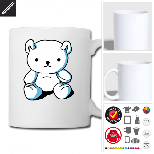 Teddybr Kawaii Tasse online Druckerei, hhe Qualitt