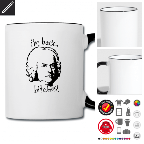 I'm Bach Tasse gestalten, Druck ab 1 Stuck